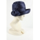 Cappello blu in raso